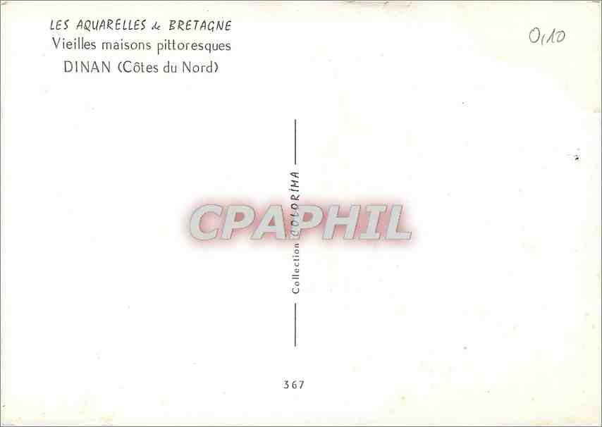 CPM Vieilles maisons pittoresque Dinan (Cotes du Nord) — Rückseite