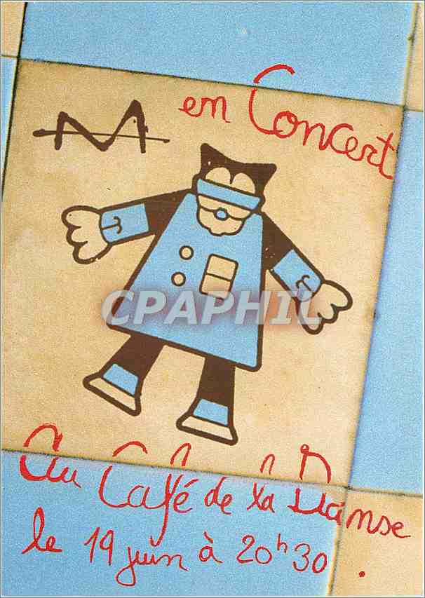 CPM En concert au cafe de la danse le 19 juin a 20 heures 30 5 passage Louis Phillippe Paris