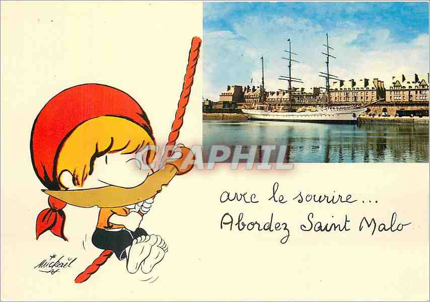 Abordez Saint Malo — dessin de Mikaël — Éditions d'Art Jos