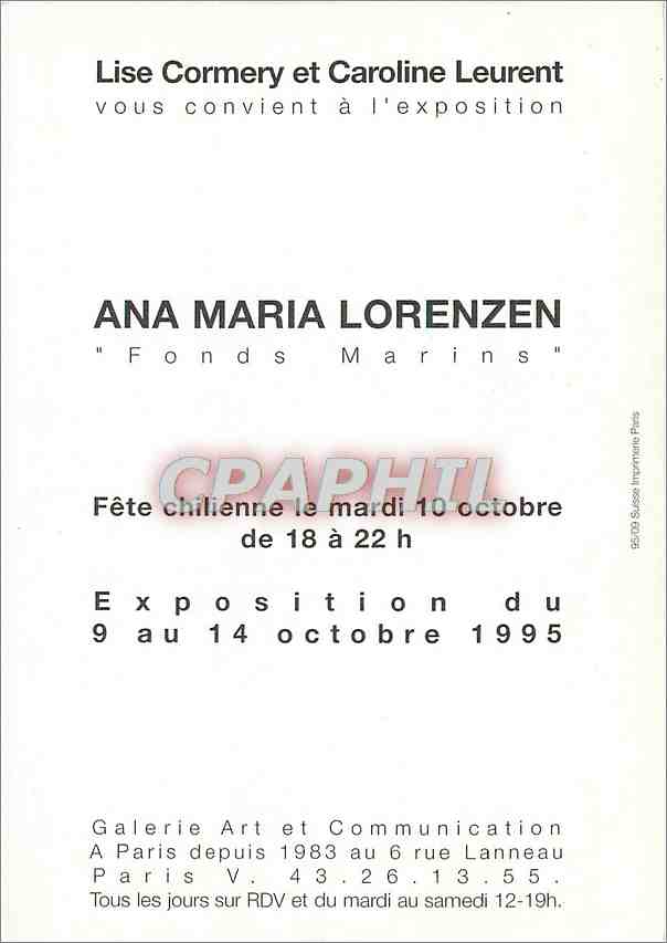 CPM Lise Cormery et Caroline Leurent — Verso