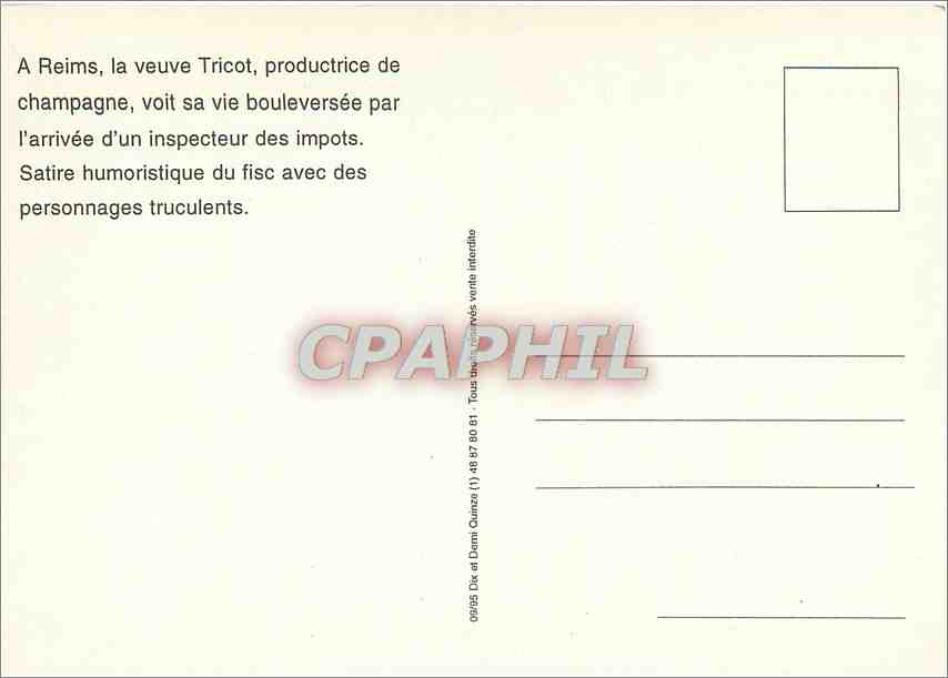 CPM A Reims la veuve Tricot productrice de champagne Theatre Edouard VII Archibald — Rückseite