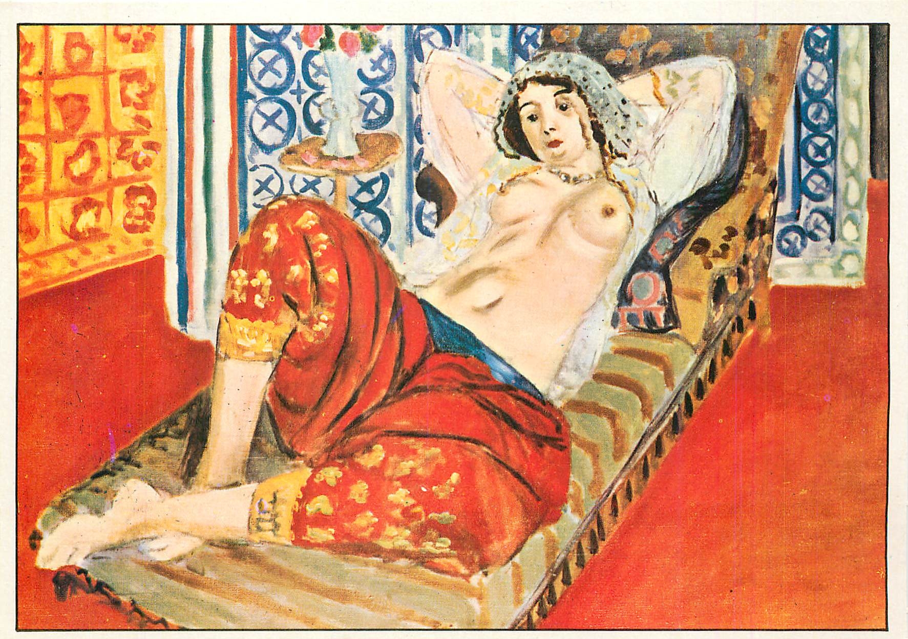 CPM L'Odalisque a la culotte rouge Matisse