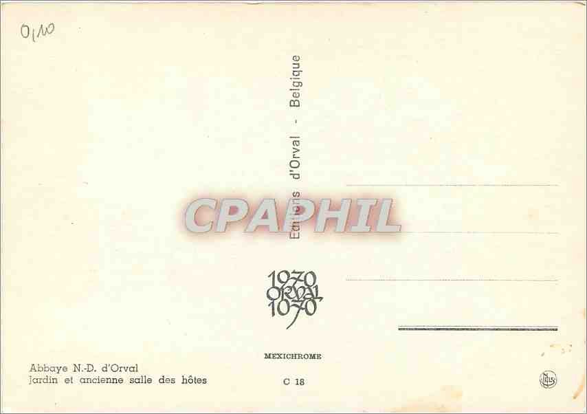 CPM Abbaye N D d'Orval Jardin et ancienne salle des hotes — Verso