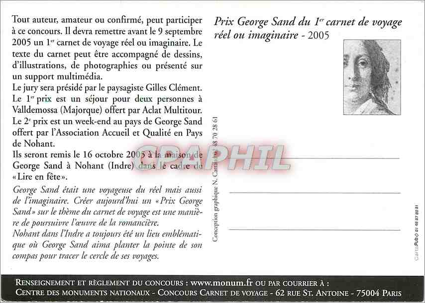 CPM Paticipez au prix George Sand Region Centre — Verso