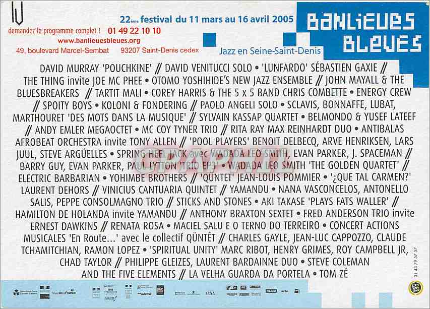 CPM Jazz Seine Saint Denis Banlieues Gleues — Verso
