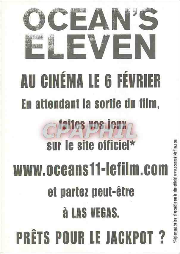 CPM Ocean's Eleven George Clooney Matt Damon Andy Garcia Brad Pitt Julia Roberts — Back