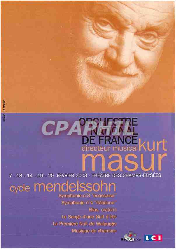 CPM Cycle mendelssohn Theatre des Champs Elysee Paris