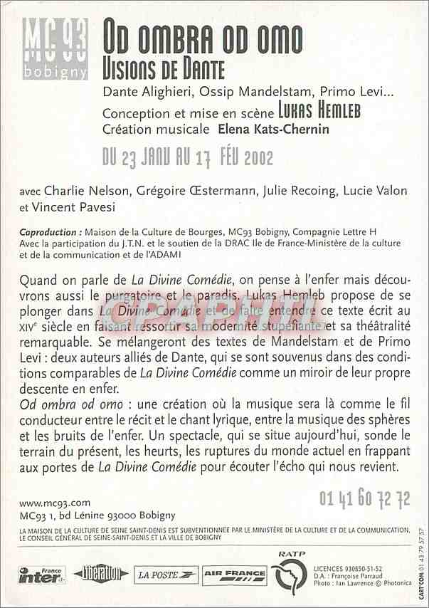 CPM Od Ombra Od Omo Visions de Dante — Verso