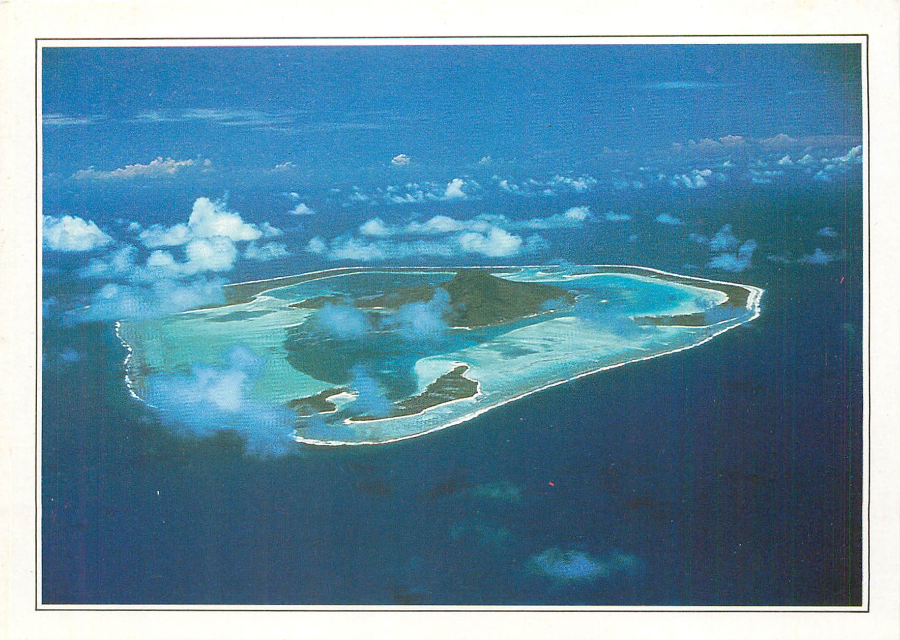 CPM Polynesie Francaise Maupiti l'Ile vue d'avion