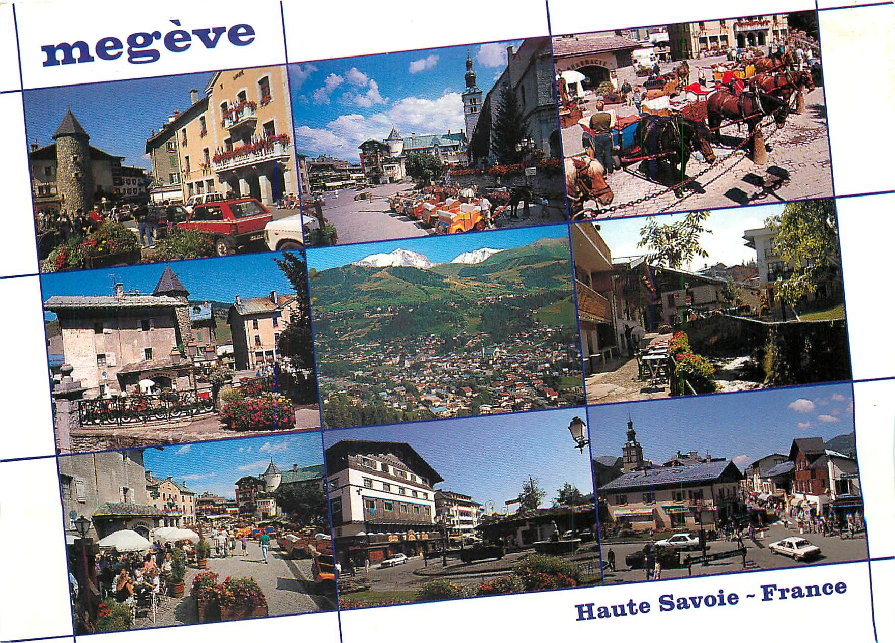 Megève — vue panoramique et vie de village — Grenoble