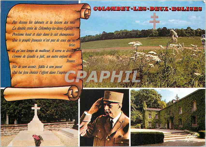 CPM Colombey les deux Eglises (Haute Marne) Le memorial du general de Gaulle