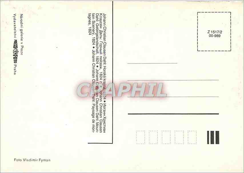 CPM Naerodni Galerie Prazza — Verso
