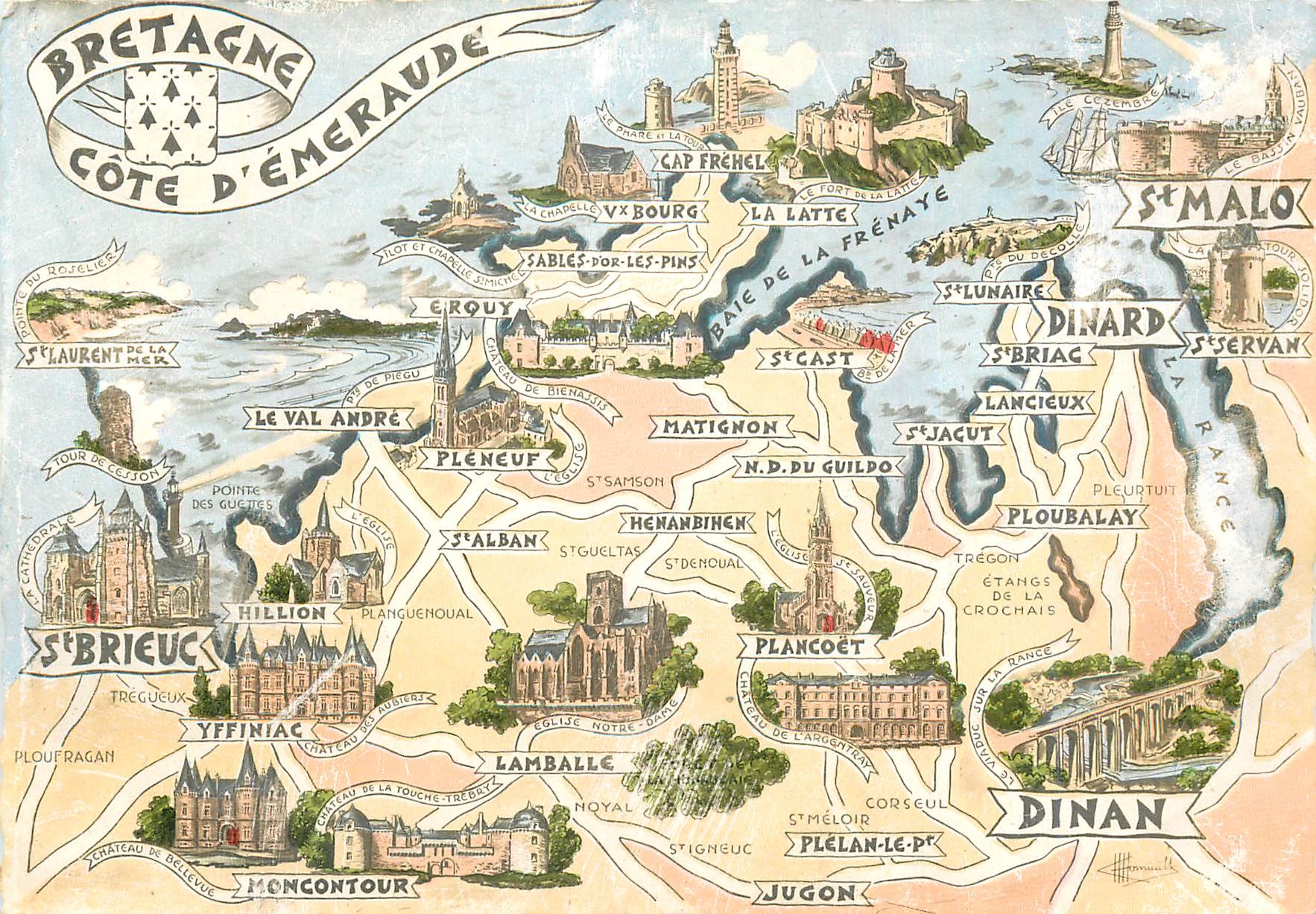CPM Bretagne cote D'Emeraude les Provinces francaise