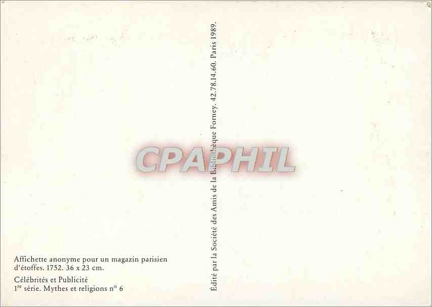 CPM Au roy David — Verso