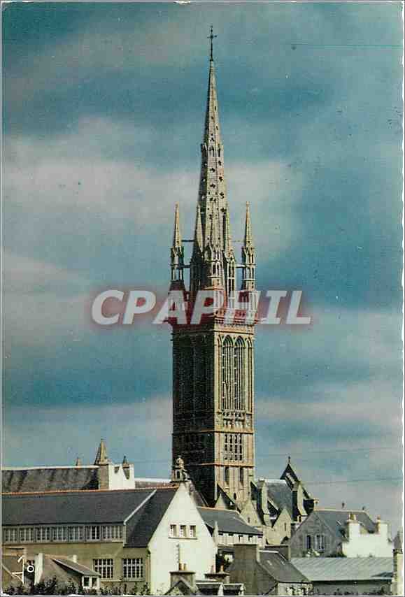 CPM La Bretagne en couleurs Saint de Leon (Finistere) Le clocher du Kreisker