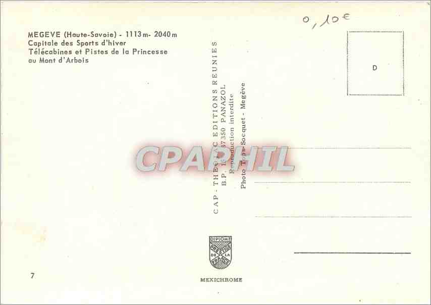 Mégeve (Haute-Savoie) — 1113m - 2040m — CAP-THÉSÉC ÉDITIONS REUNIES — Reverso