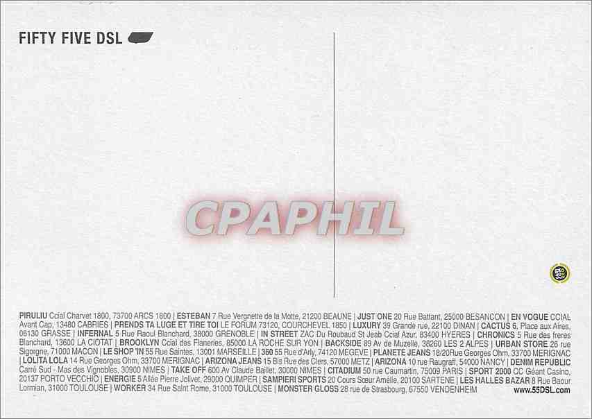 CPM Fifty Five DSL 55dsl.com — Rückseite