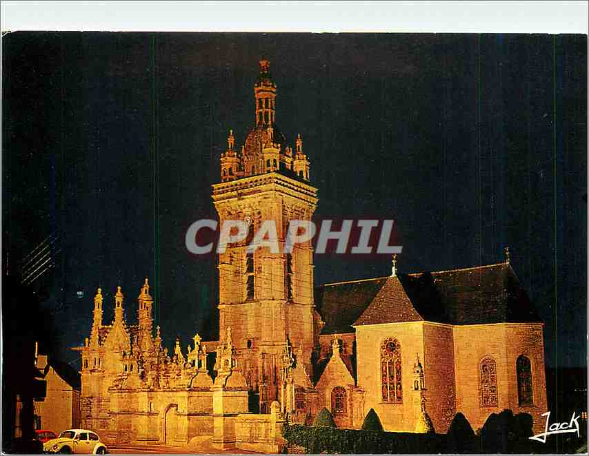 CPM Saint Thegonnec (Finistere) L'enclos architectural (XVIe) vu de nuit