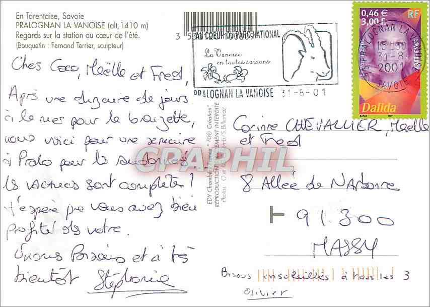 CPM En Tarentaise Savoie Pralognan la Vanoise (alt 1410 m) regards sur la station au coeur de l'ete  — Rückseite