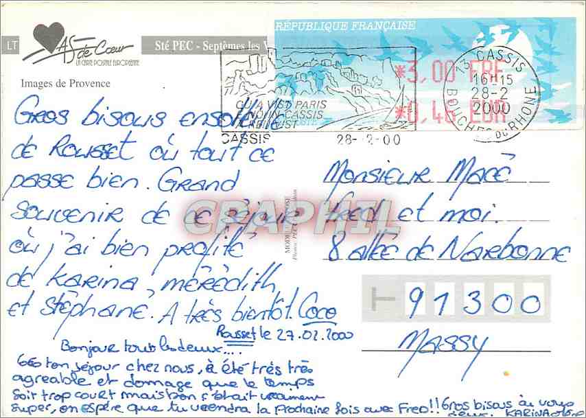 CPM Images de Provence — Verso
