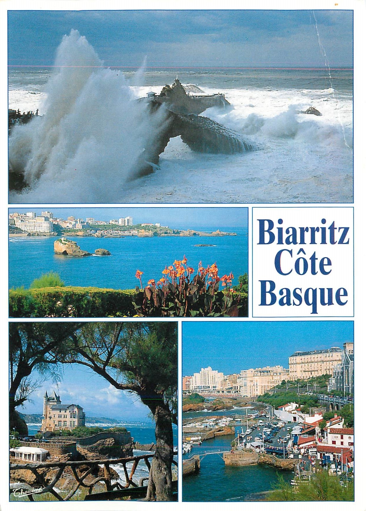 CPM Biarritz Cote Basque le Rocher de la Vierge la baie