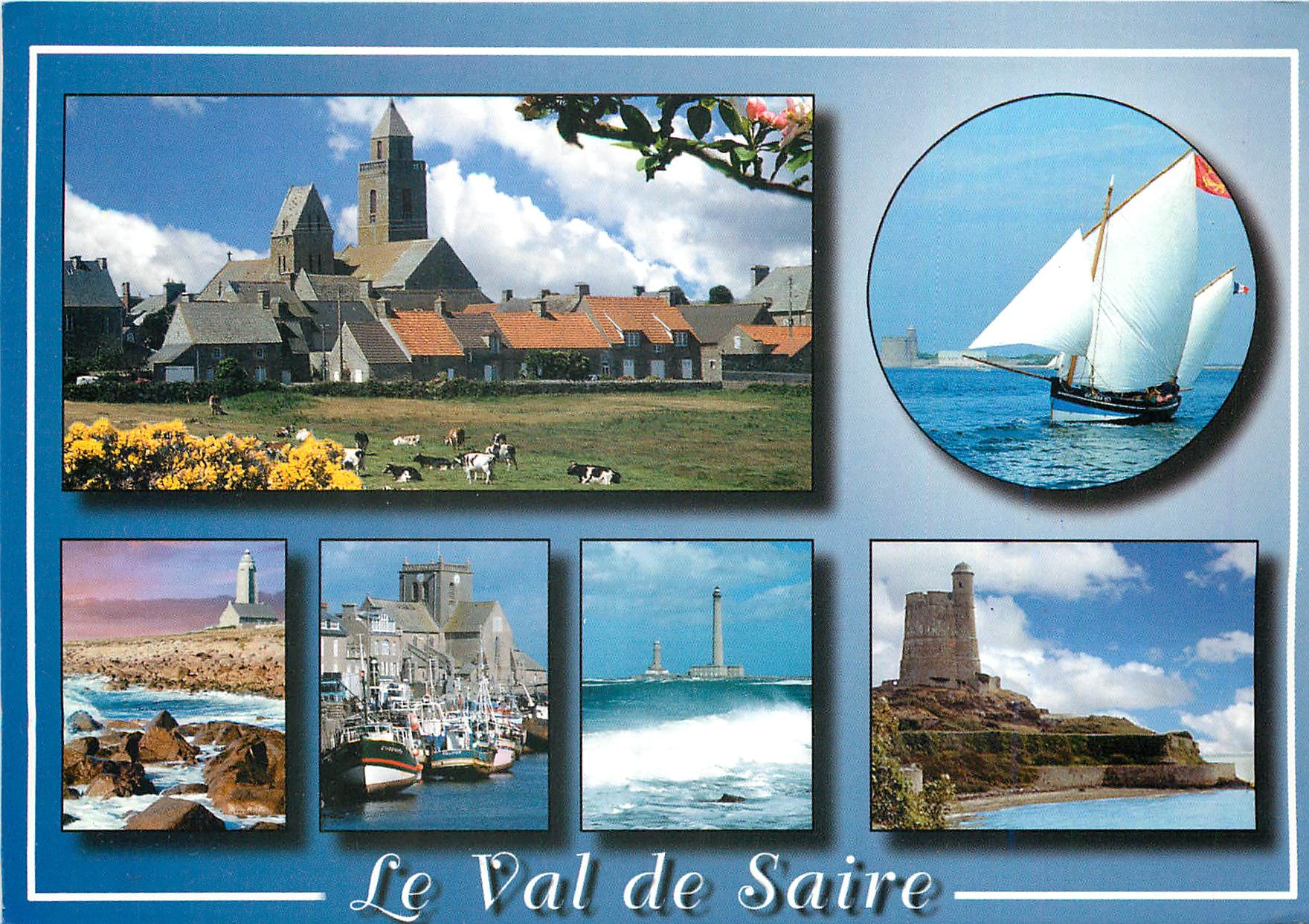 CPM Le Val de Saire (Manche) Gatteville le phare l'ile de Tatihou Fermanville le cap Levi