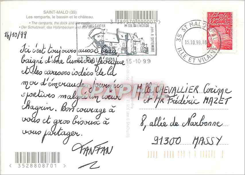 Saint-Malo — Le château et le port — éditeur Jacques Cartier — Reverso