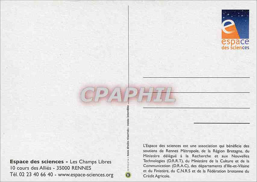 CPM Espace des Sciences les champs Libres Des volcans a Saint Brieuc — Rückseite