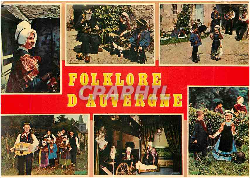 CPM Folklore d'Auvergne