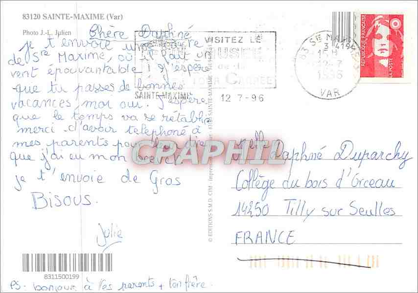 CPM Sainte Maxime — Rückseite