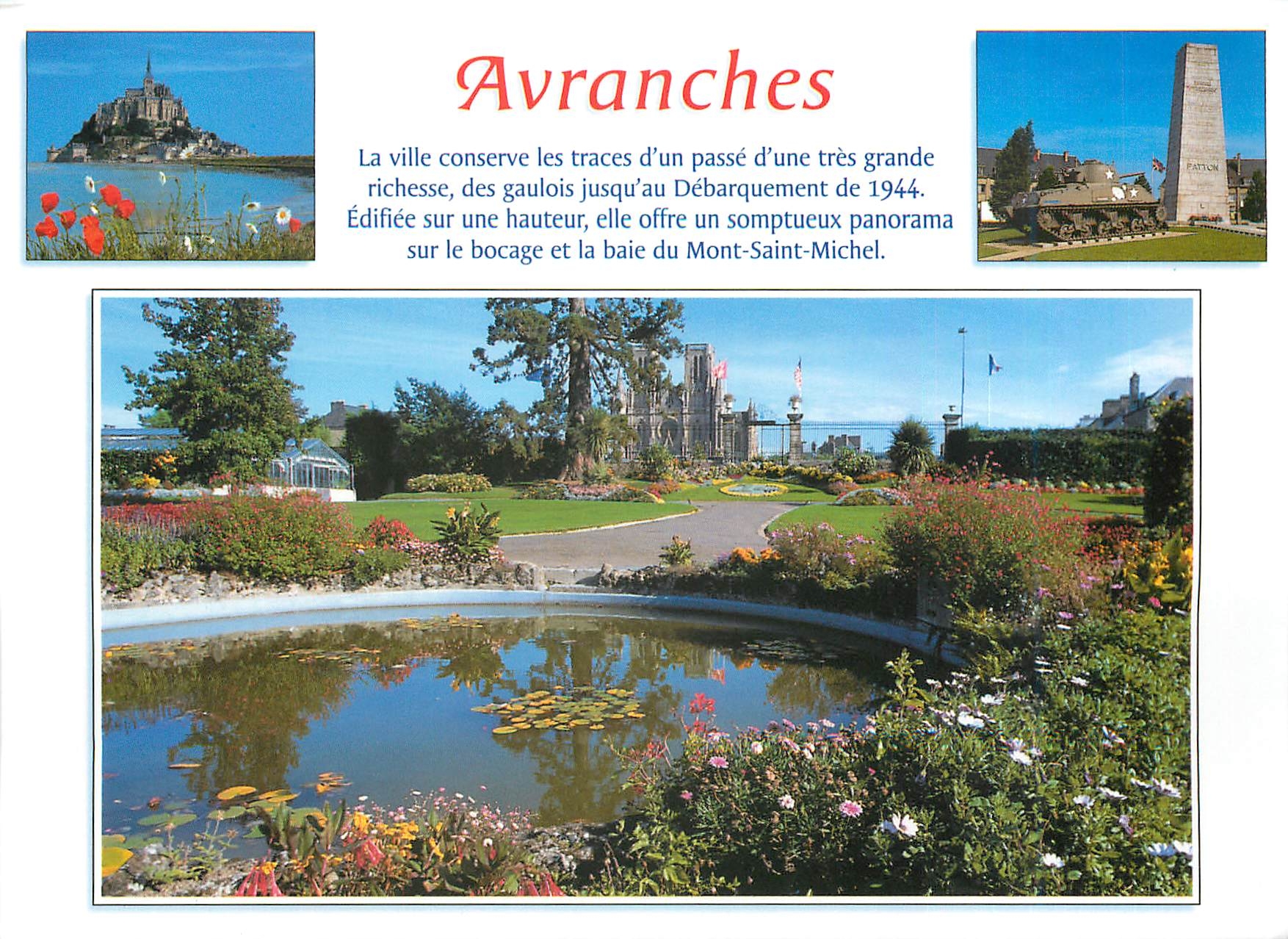 Avranches — vue du jardin et du monument Patton — Éditions Jack / P. Robillard / G. Targat