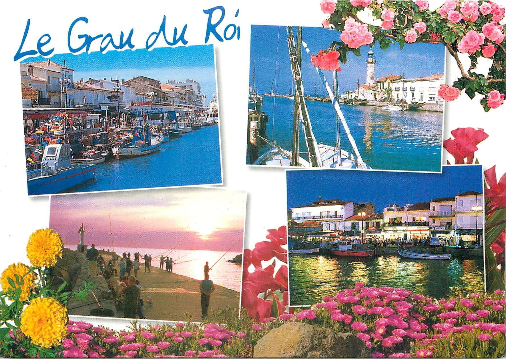 Le Grau du Roi — vue du port, du phare et du coucher de soleil — Éditions Saint-Clement-de-Ré