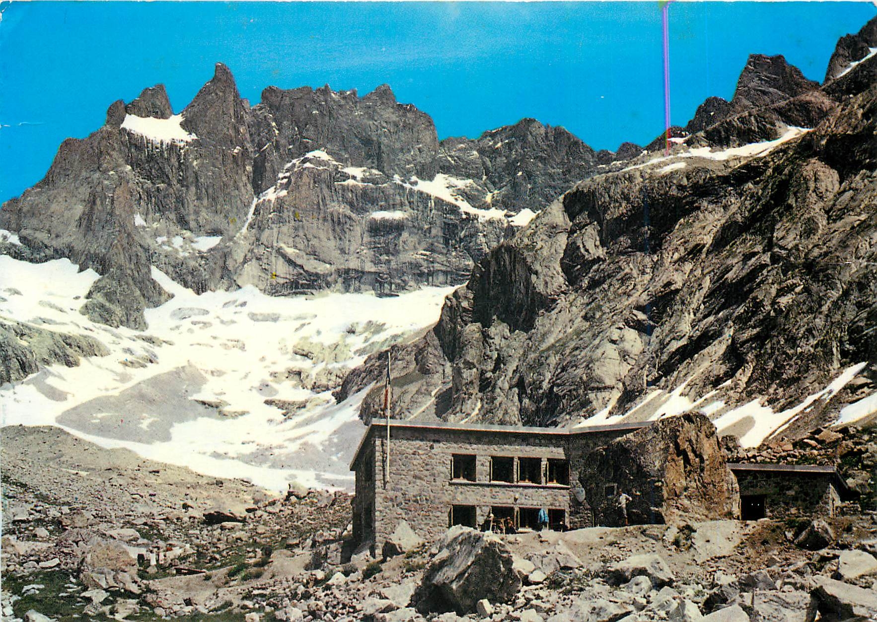 CPM La Berarde (Isere) Alt 1720 m tefuge du chatelleret alt 2225 m et la Meije (3987 m)