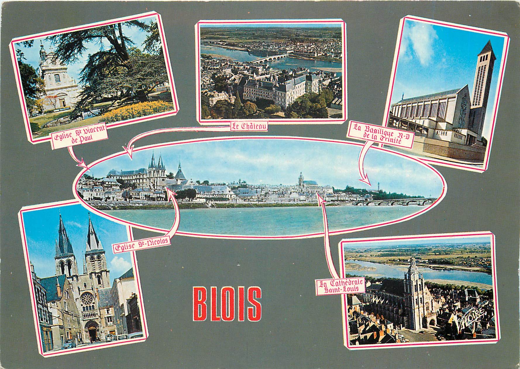 CPM Blois (Loir et Cher) Vue generale de la Ville avec ses principaux monuments