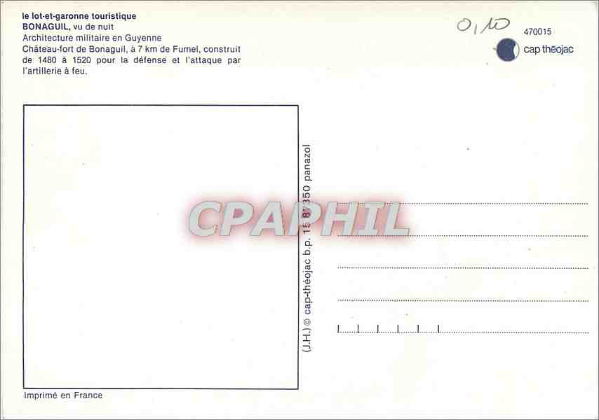 CPM Bonaguil vu de nuit architecture militaire en Guyenne — Back