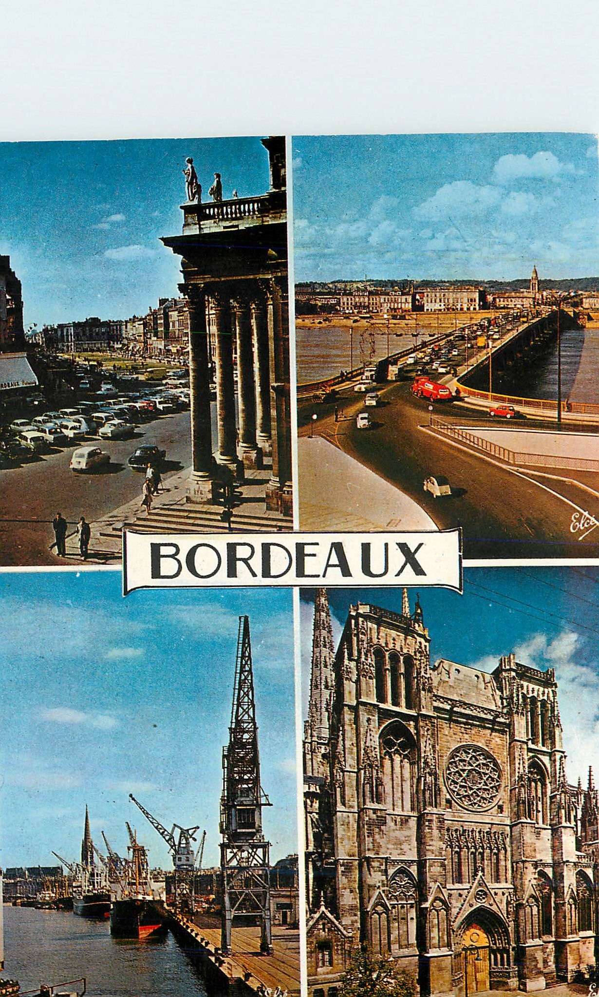 CPM Bordeaux (Gironde) de gahce a droite le grand theatre et les Allees de Tourny le pont de Pierre 