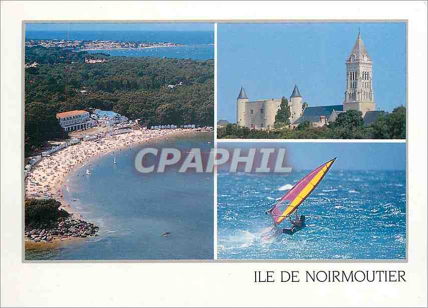 CPM Ile de Noirmoutier (Vendee) Plage des Dames Vue aerienne Egise Saint Philibert