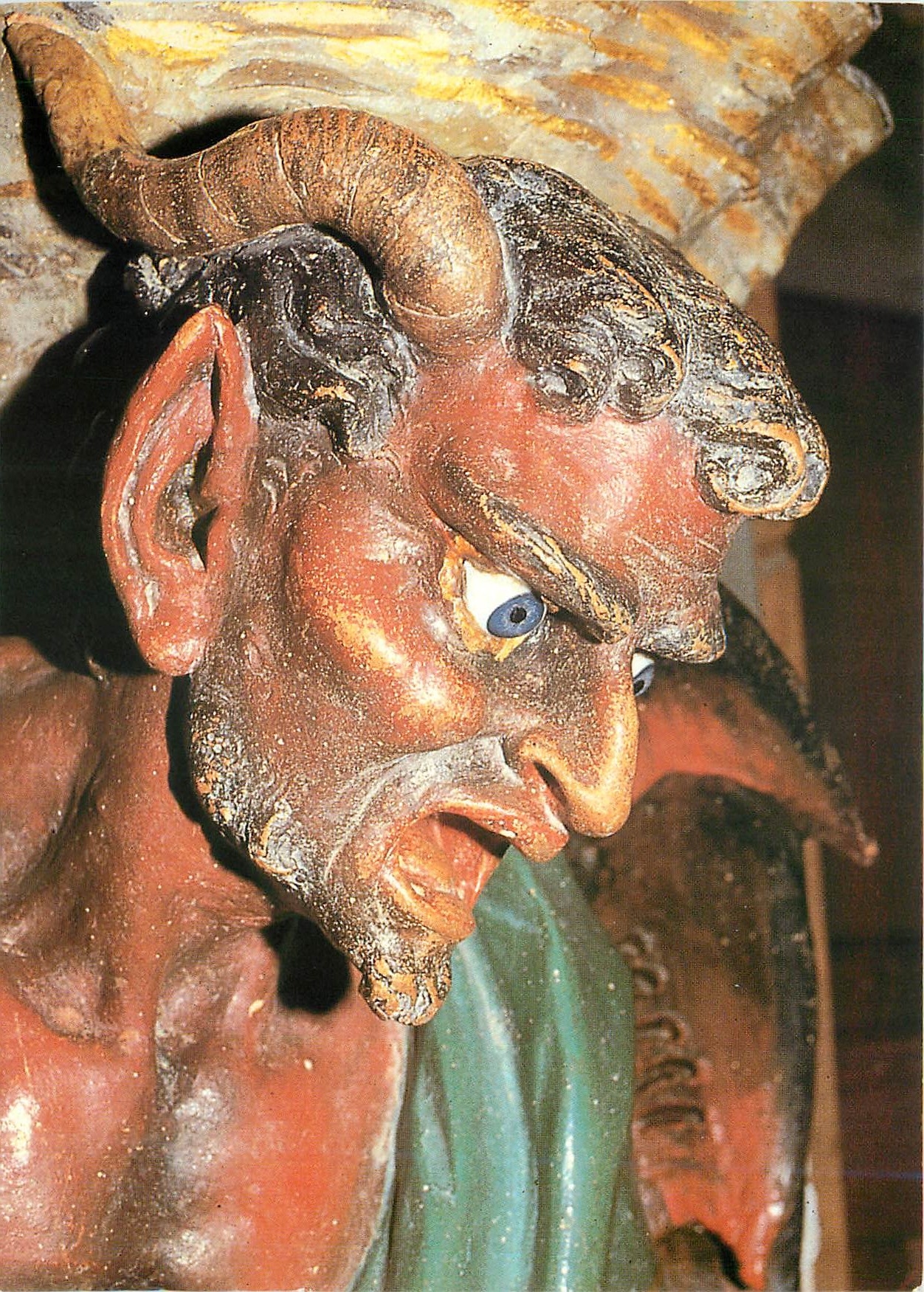 Démon sculpté — église Sainte-Marie-Madeleine — Rennes-le-Château (Aude)