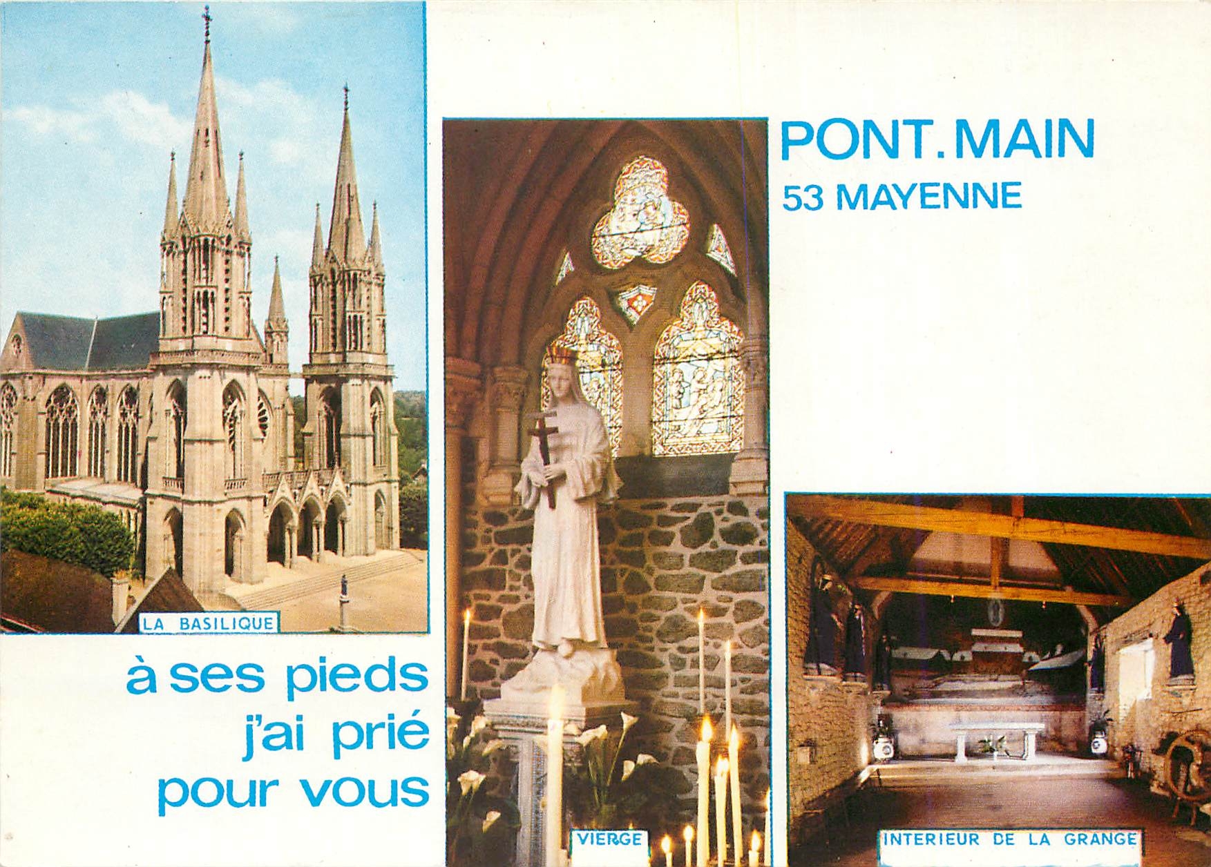 CPM Pont Main Mayenne a ses pieds j'au prie pour vous