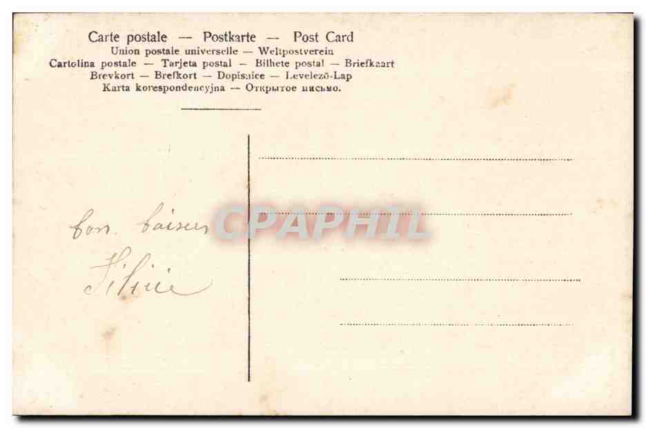 CPA FAntaisie Femme  — Verso