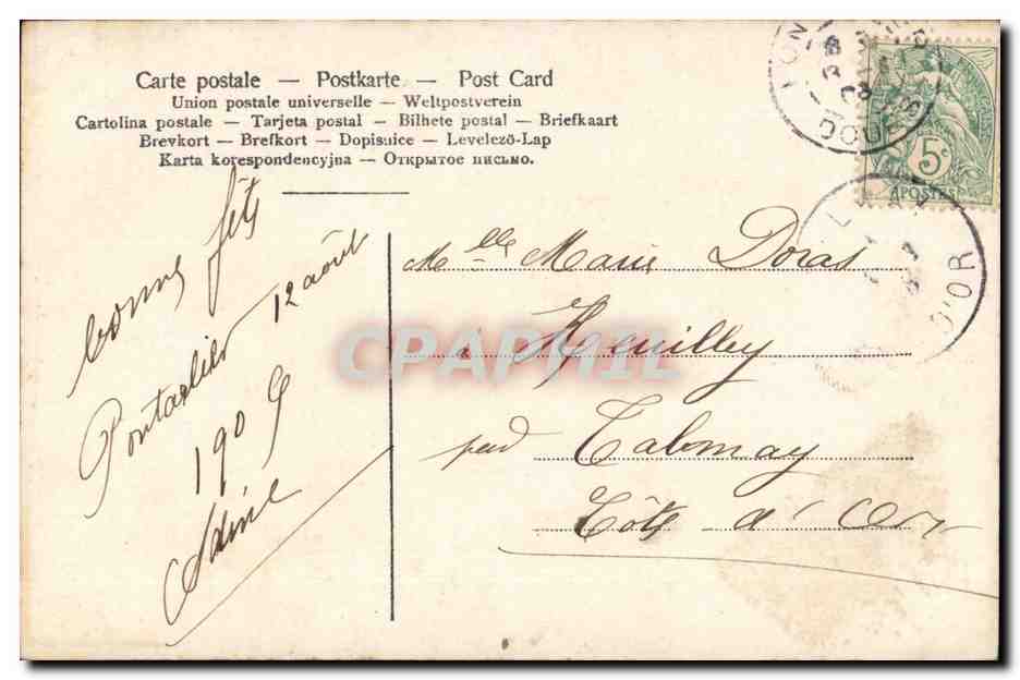 CPA FAntaisie Femme  — Verso