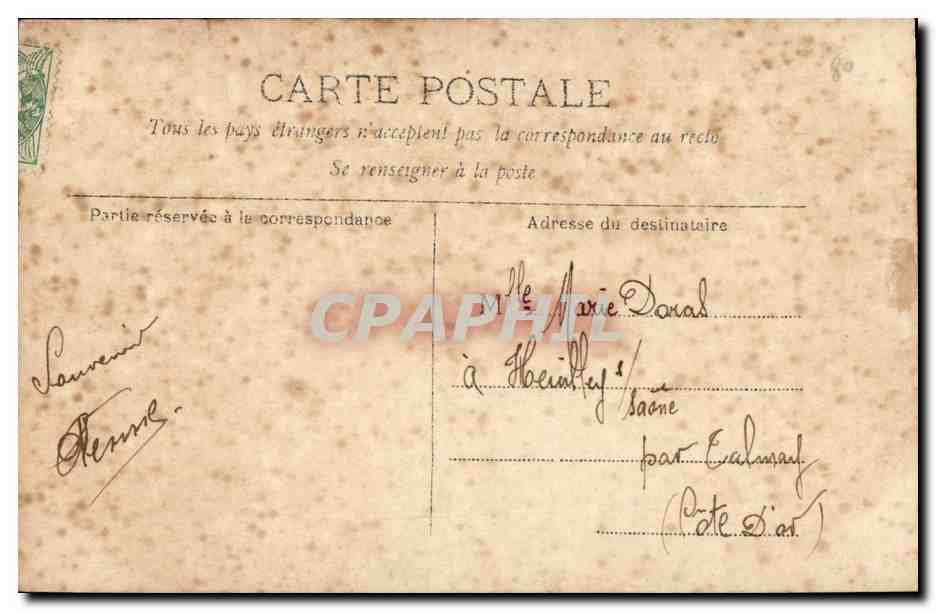 CPA FAntaisie Femme Rejane — Verso
