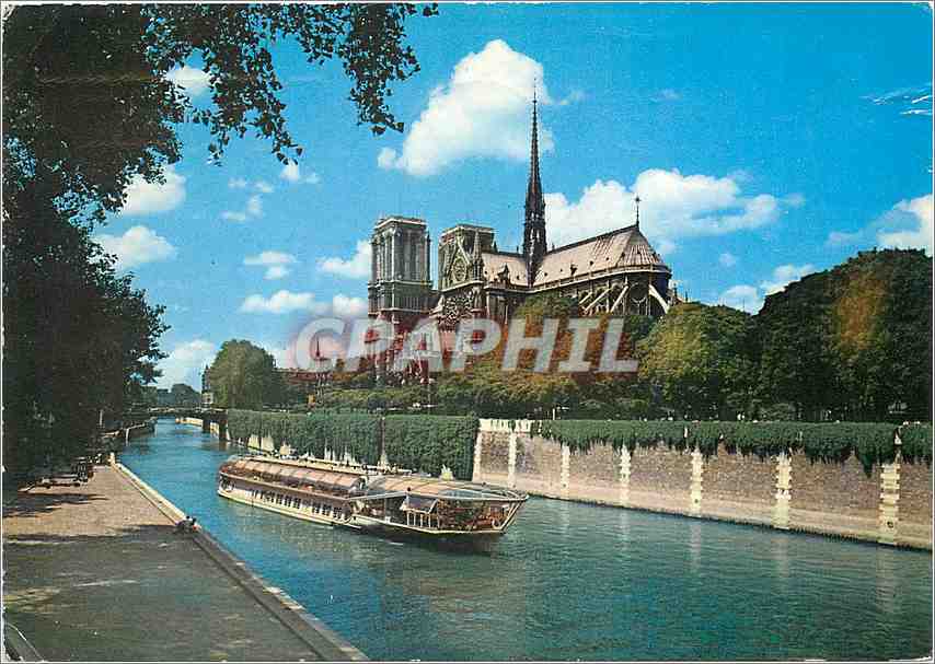 CPM Paris Notre Dame l'Abside et la Seine 
