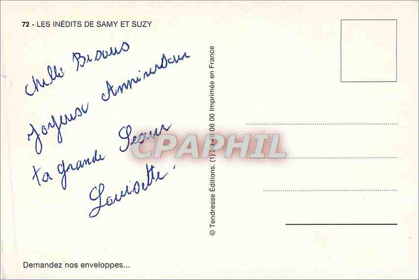 CPM Joyeux Anniversaire Les Inedits de Samy et Suzy Bugs Bunny Lapin — Rückseite
