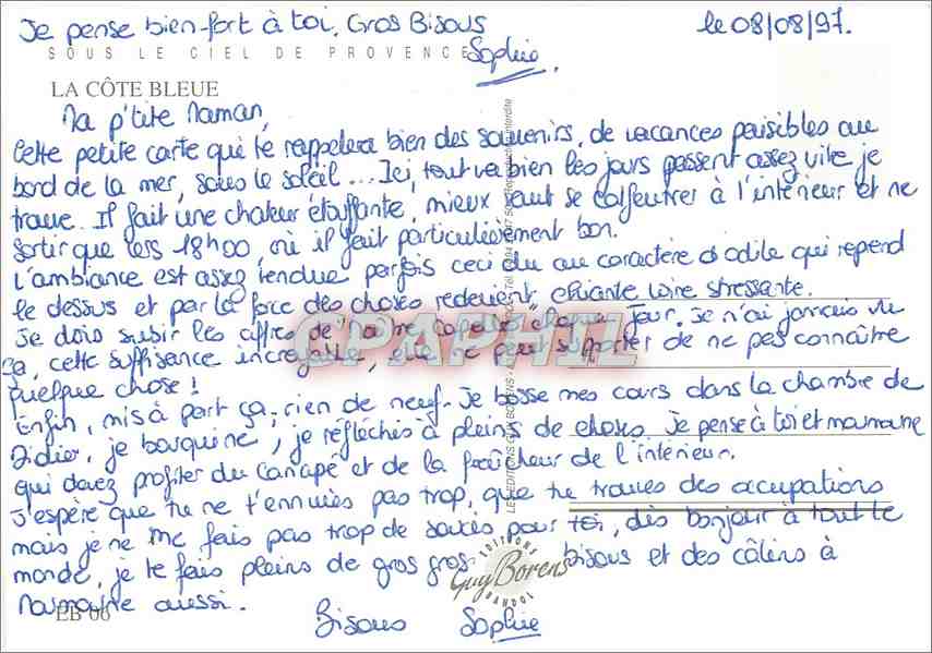 CPM Cote Bleue Carro Sausset les Pins Carry le Rouet — Verso