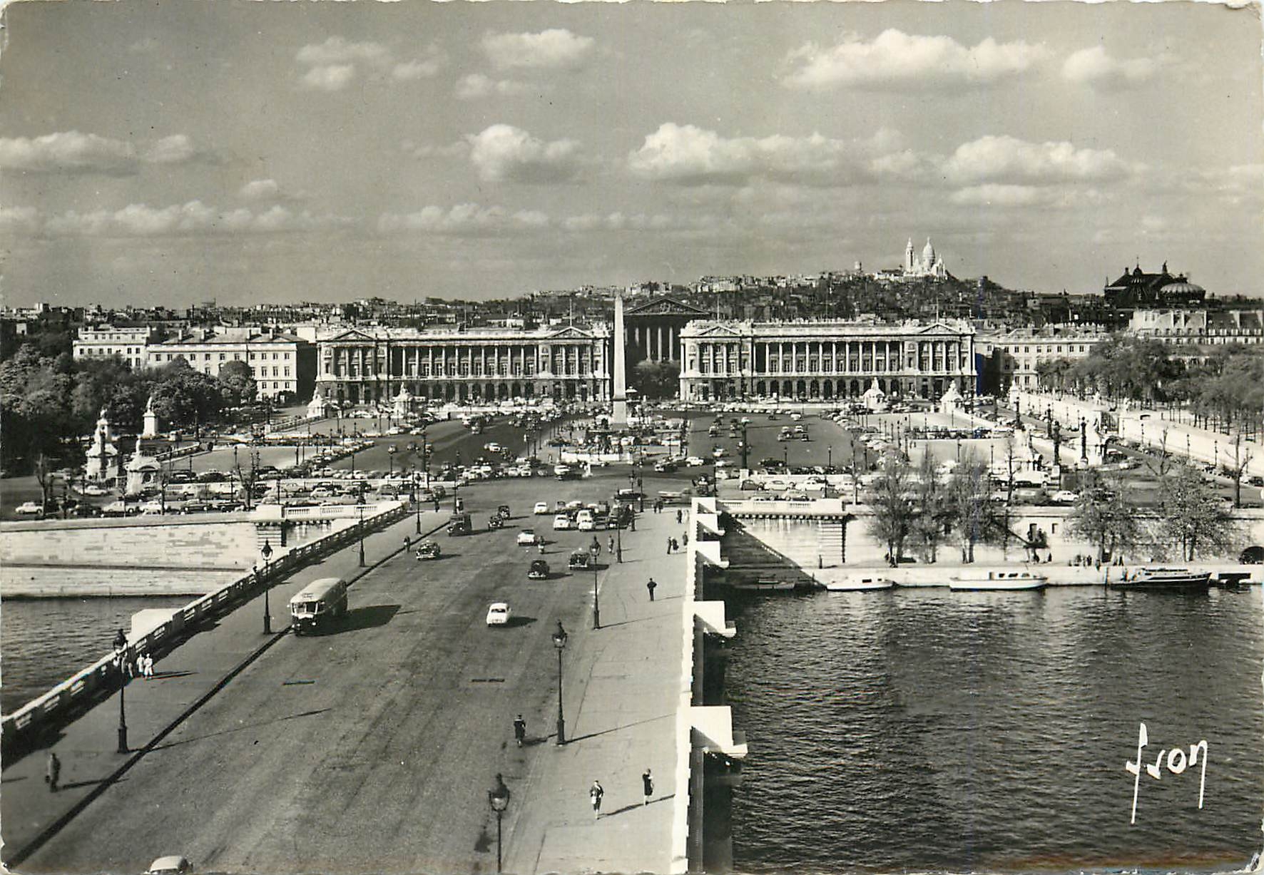 CPM Paris Pont et Place de la Concorde et Butte Montmartre 