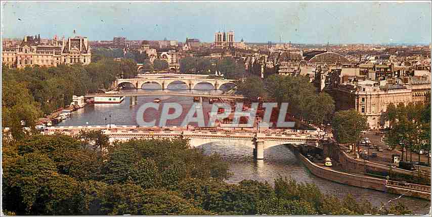 CPM Paris Vue generale Au premier le Pont de la Concorde 
