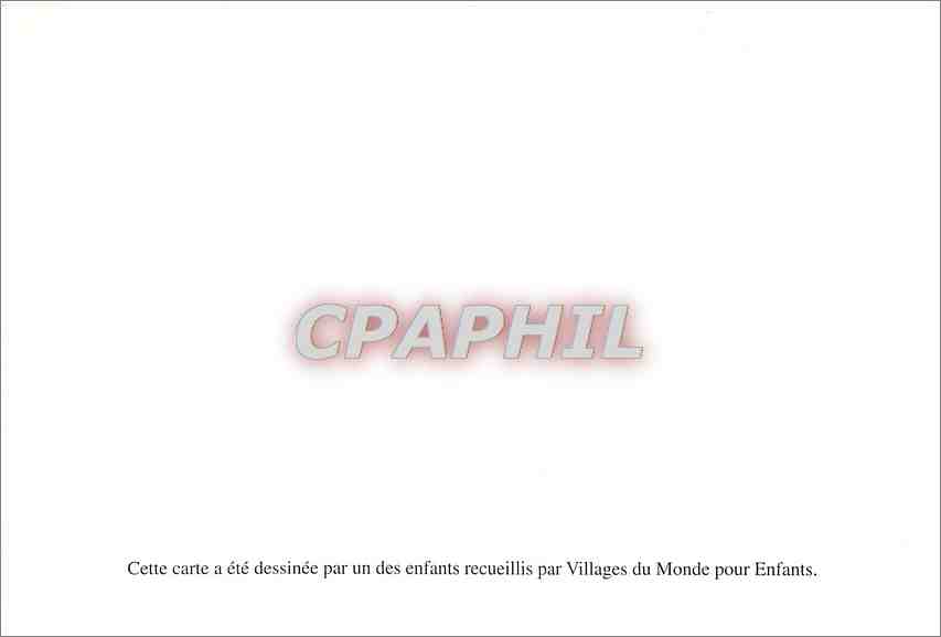 CPM Cette carte a ete dessinee par un des enfants recueillis par Villages du Monde pour Enfants  Foo — Rückseite