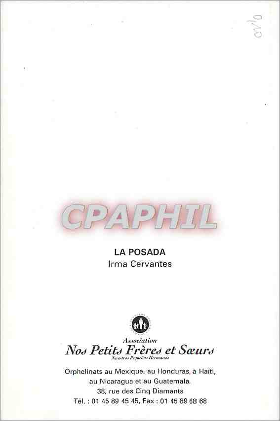CPM La Posada Irma Cervantes Nos Petits Freres et Soeurs  — Rückseite