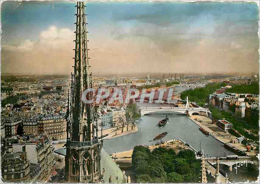 CPM Paris Vue panoramique prise de Notre Dame 